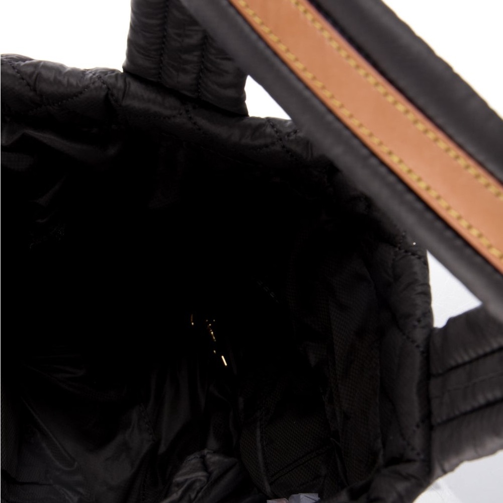MZ Wallace Quilted Mini Tote in Black with Gold Logo - Picture 5 of 6